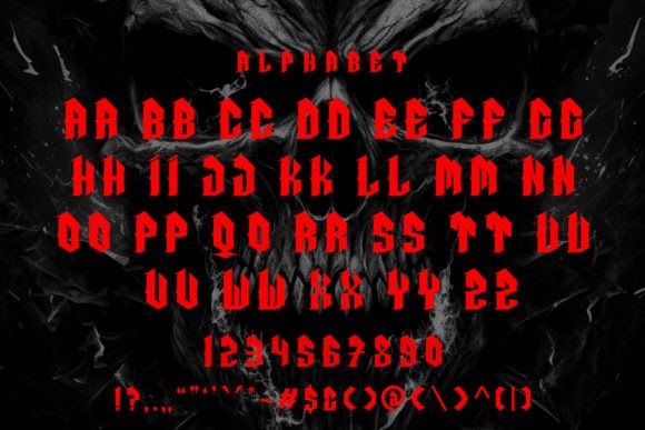 Death Dirty Font PNG with transparent background - Preview 2