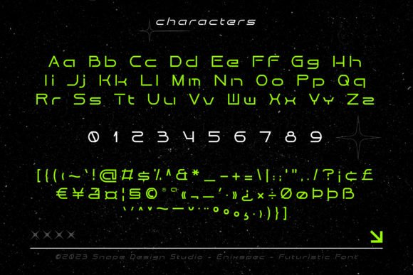 Enixspec Font - Preview 1
