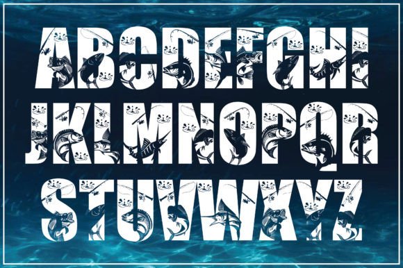 Fishing Today Font PNG with transparent background - Preview 1