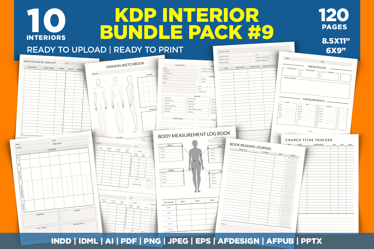 KDP Interior Bundle Pack #9 Graphic by RenatoRi Designs · Creative Fabrica