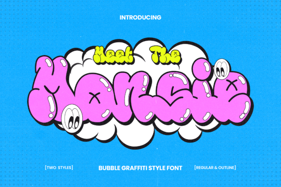 Monsie Font - Bubble Lettering Fonts