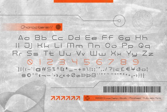 Morphesd Font PNG with transparent background - Preview 1