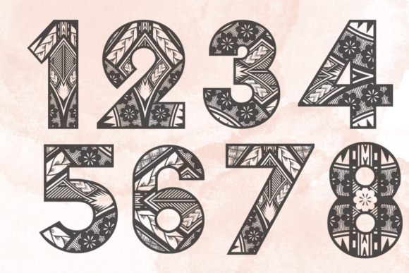 Polynesian Tribal Font PNG with transparent background - Preview 6