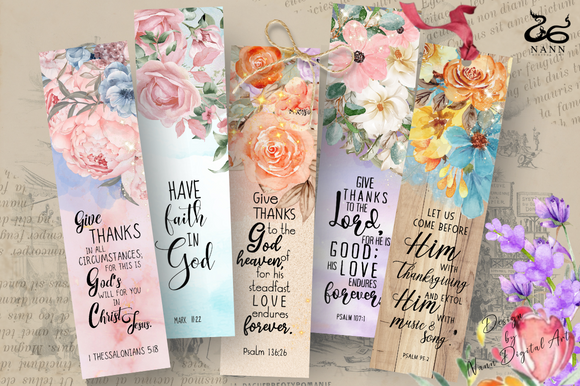 Scripture Bookmarks/ Printable Set #392