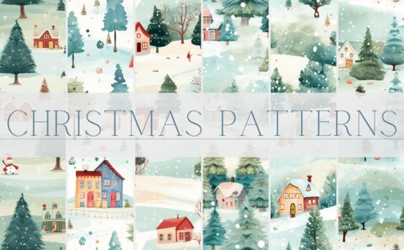 Seamless Christmas Digital Pattern Paper