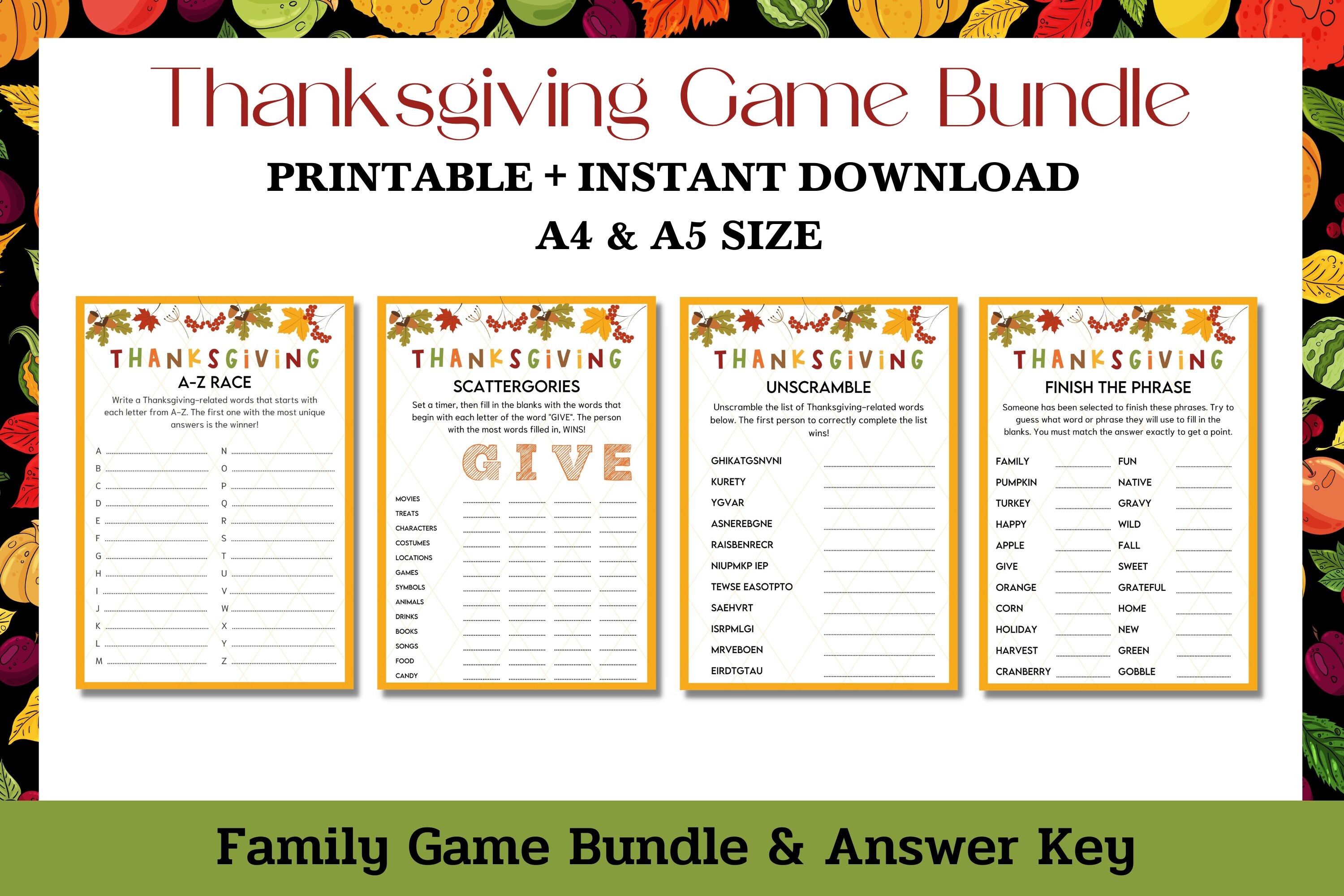 Thanksgiving Party Games #1