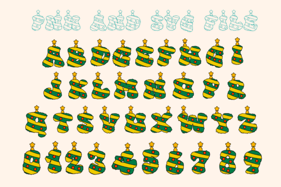 Christmas Tree Font - Preview 3
