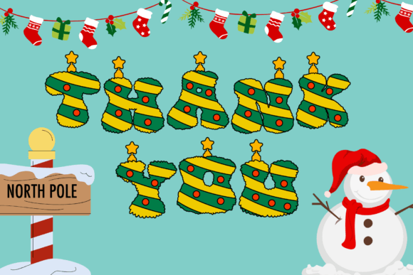 Christmas Tree Font - Preview 4
