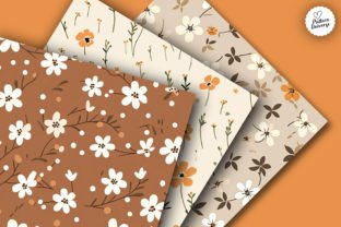 Cute Tiny Boho Flowers Digital Papers Graphic by Pattern Universe ...