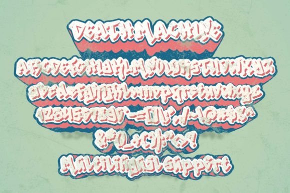 Death Machine Font - Preview 4