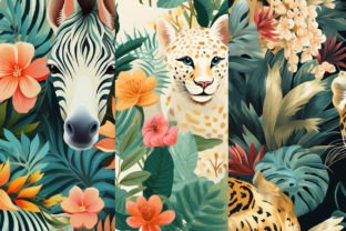 Jungle Tropical Digital Papers Graphic by BonaDesigns · Creative Fabrica