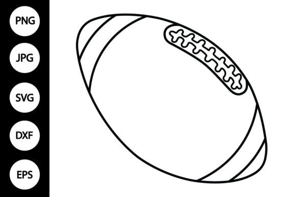 Rugby Ball Coloring Page, Rugby Ball SVG