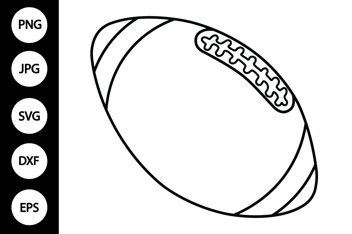 Rugby Ball Coloring Page, Rugby Ball SVG