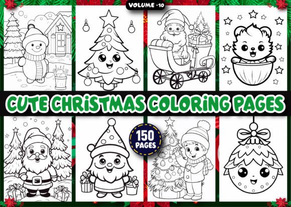 150 Cute Christmas Coloring Pages