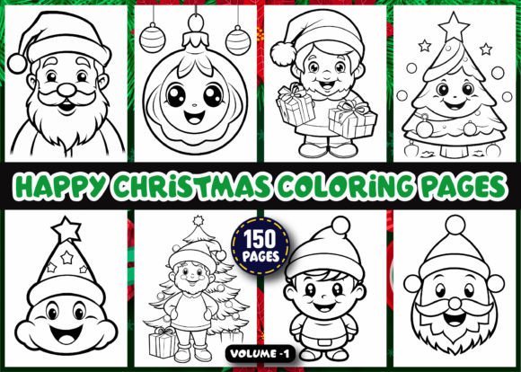 150 Happy Christmas Coloring Pages