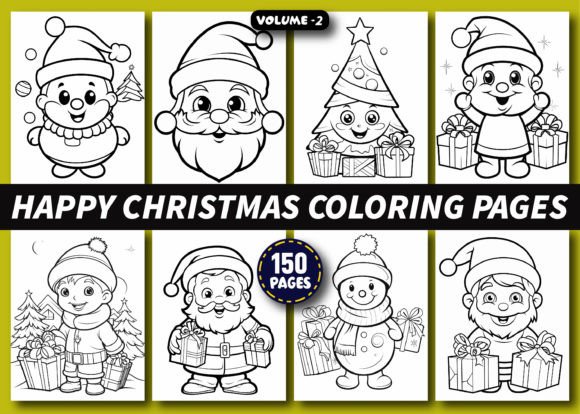 150 Happy Christmas Coloring Pages