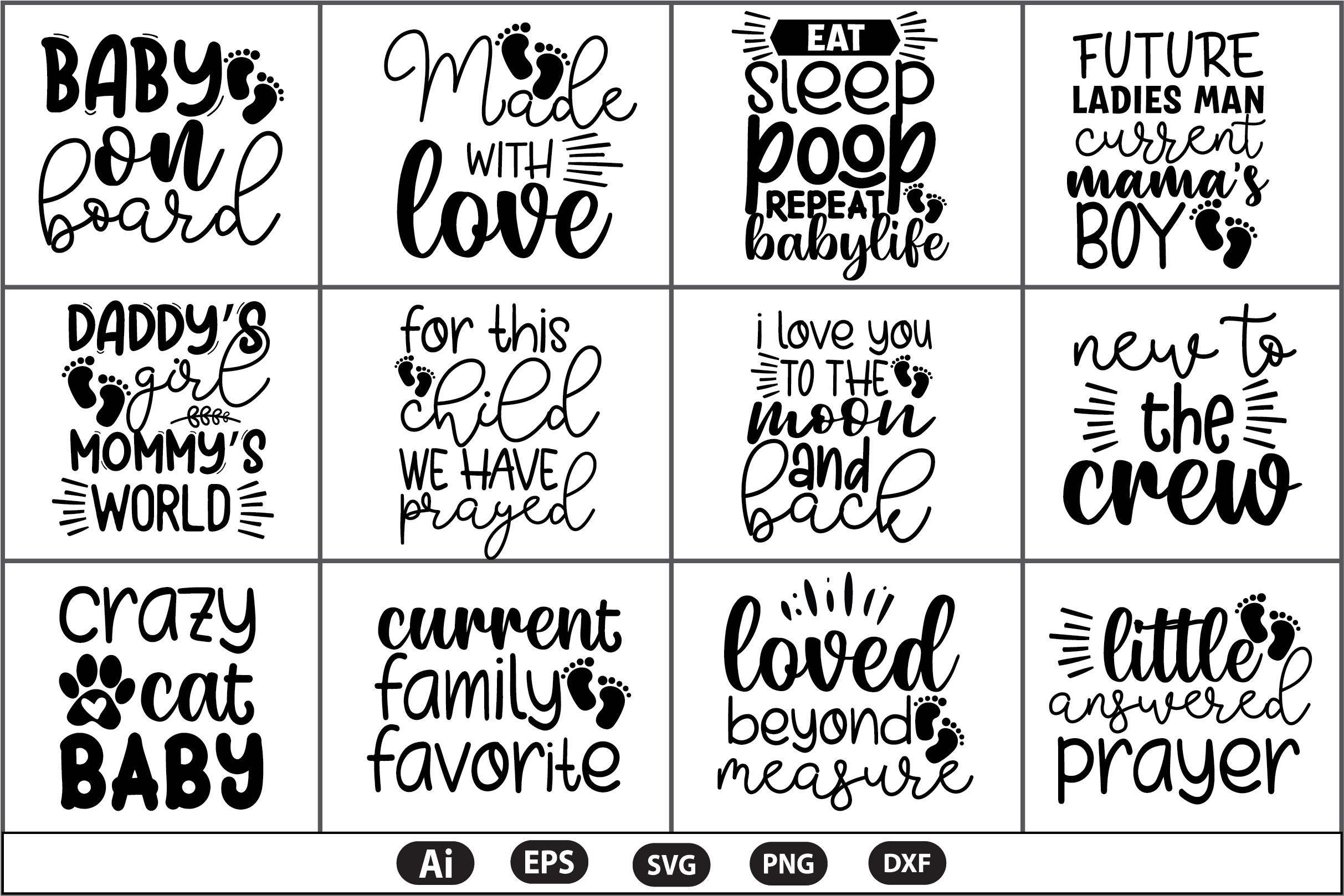 Baby Svg Design Bundle Graphic by DesignCreator99 · Creative Fabrica
