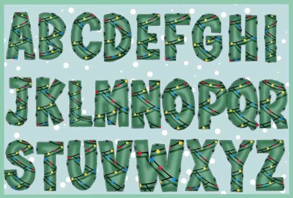 Christmas Color Green Font - Preview 1