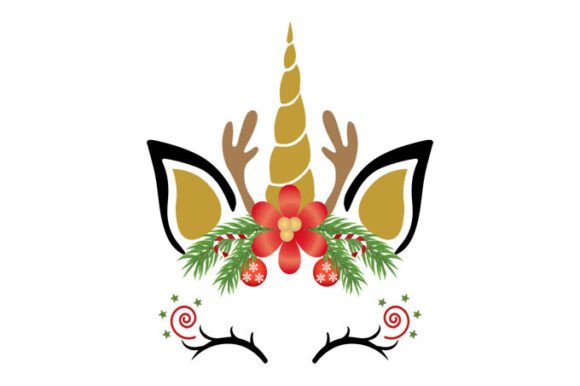 Christmas Unicorn, Vector Designs Graphic by Designsviki · Creative Fabrica