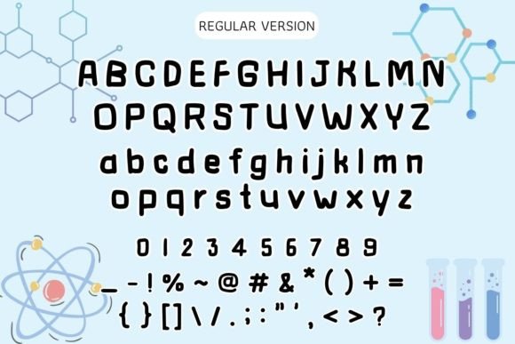 Co2 Oxygen Font PNG with transparent background - Preview 1