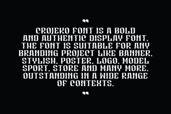Crojeko Font font preview - 6