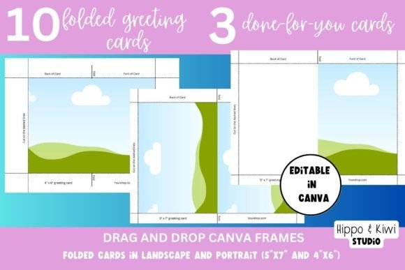 Folded Greeting Card Canva Frames