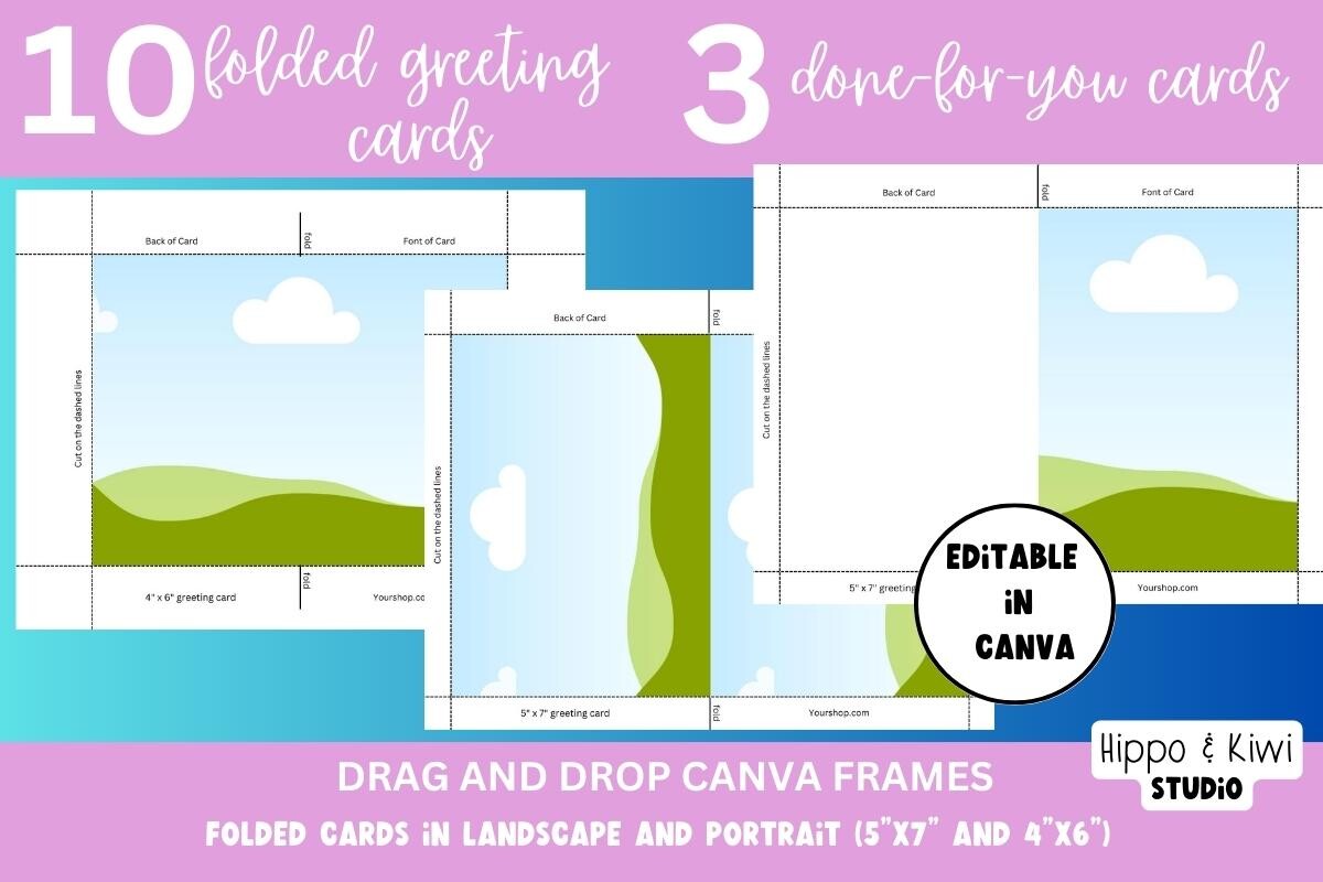 Folded Greeting Card Canva Frames
