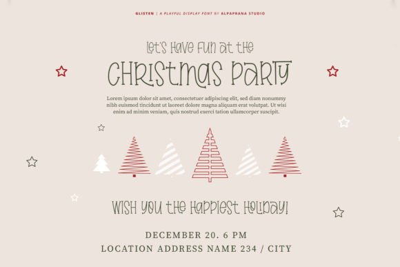 Glisten Font - Preview 1