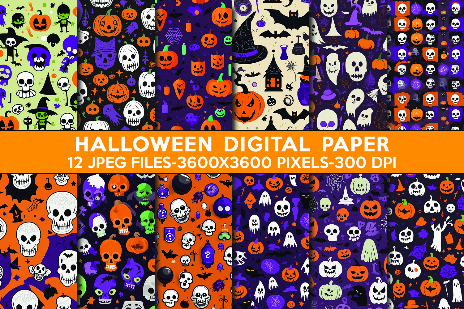Halloween Digital Papers 31 Graphic by kempbell38107 · Creative Fabrica