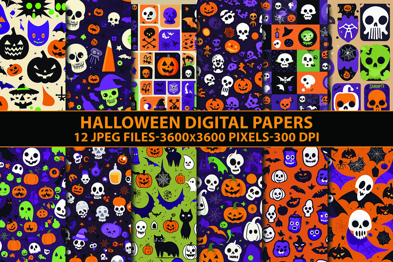 Halloween Digital Papers 20 Graphic by kempbell38107 · Creative Fabrica