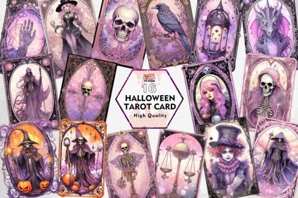 Halloween Tarot Card Sublimation Clipart