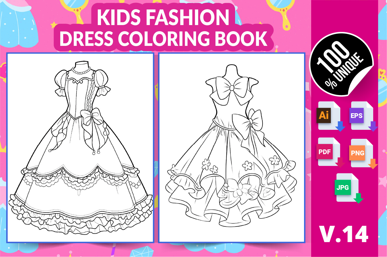 fashion dresses coloring pages Amazon.com: Dresses Coloring Book: 30 Dresses Modern And Vintages Coloring Pages For Adults Relaxation, Gorgeous Gowns, Accessories Dress Coloring Book