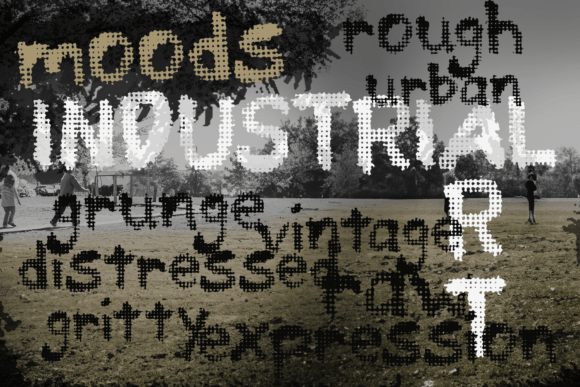 Mesh Mashed Font font preview - 3