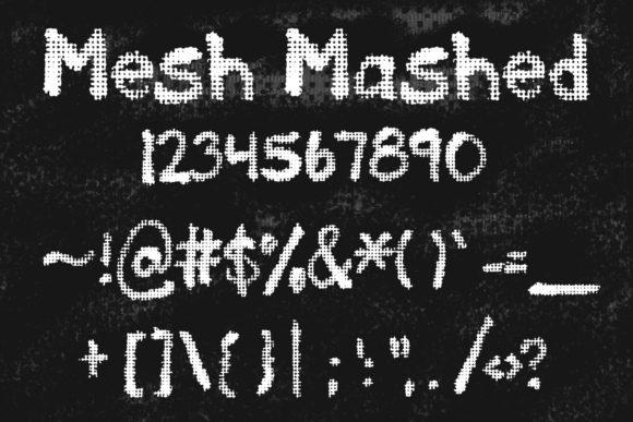 Mesh Mashed Font font preview - 5