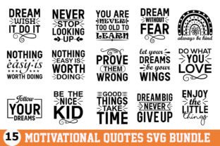 Motivational Quotes SVG Bundle Graphic by EM STORE · Creative Fabrica