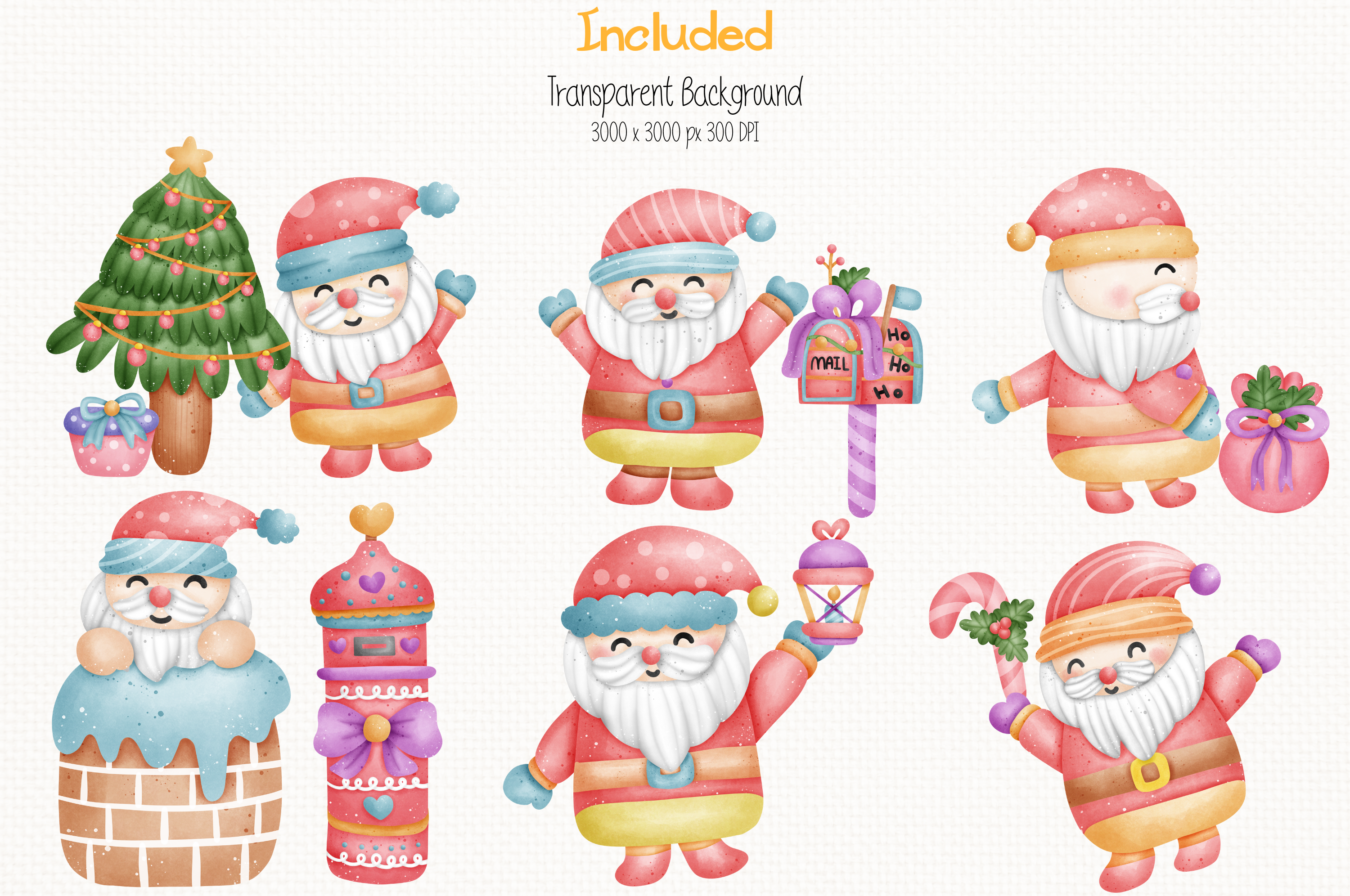 Santa Christmas 48 Cliparts Collection - photo 2