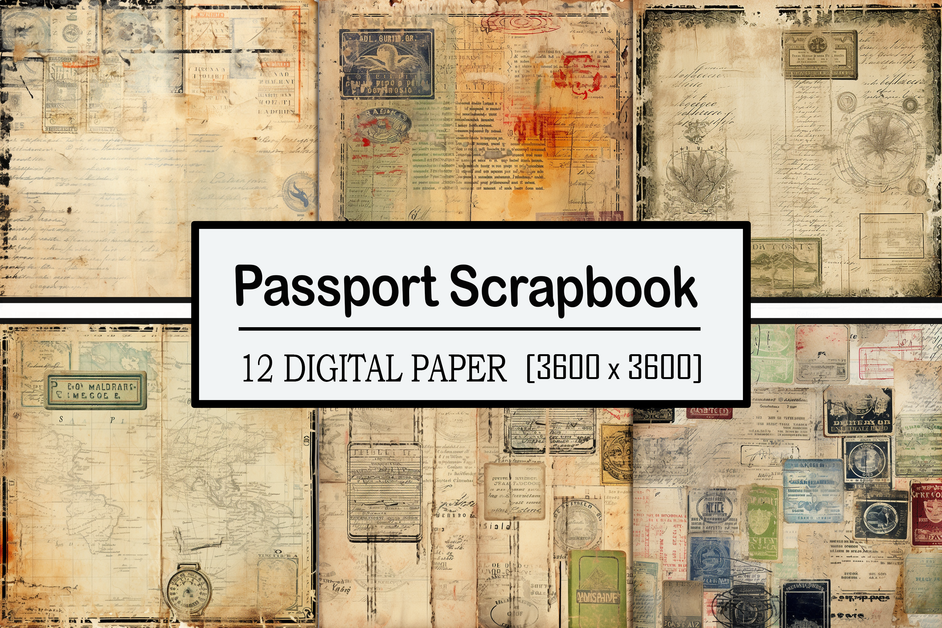 Vintage Passport Scrapbook