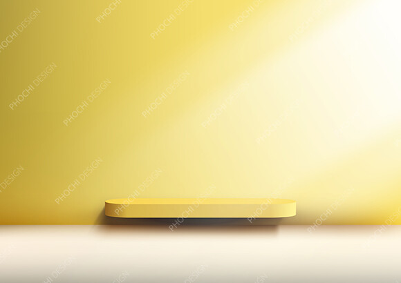 Yellow Podium Product Display Mockup Graphic by phochi · Creative Fabrica