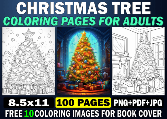 100 Christmas Tree Coloring Pages