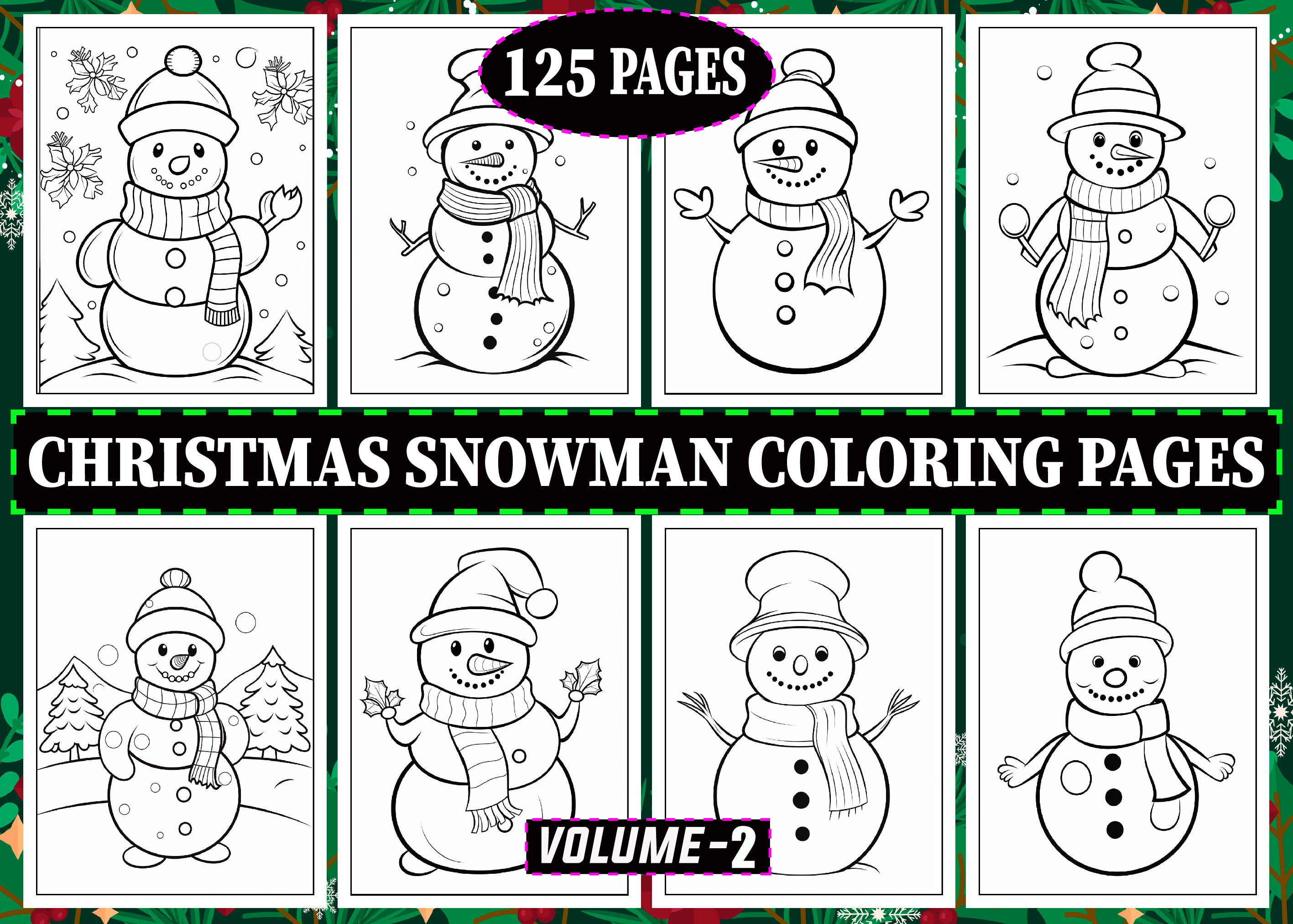 105 Christmas Snowman Coloring Pages