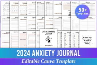 2024 Anxiety Journal Canva Templates Graphic by Mustafiz · Creative Fabrica