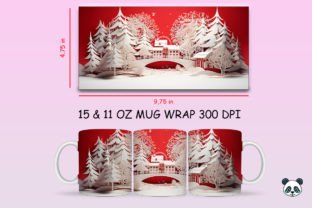 3D Christmas Mug Wrap Sublimation Bundle Graphic by Pandastic ...