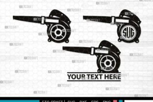 Blower Machine Monogram, Leaf Vacuum SVG