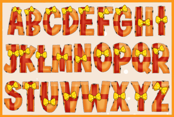Christmas Color Orange Font - Preview 1