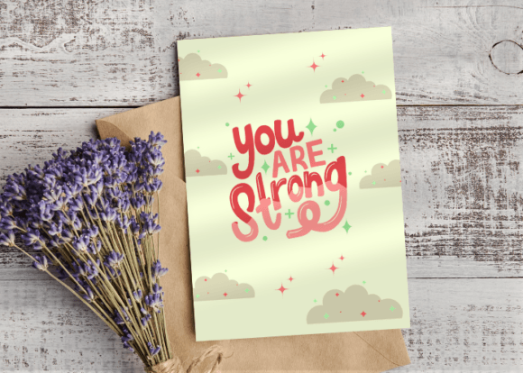 Cute Gift You Are Strong Greeting Card Graphics