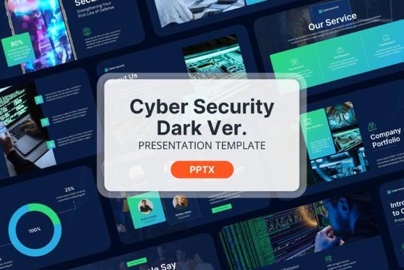 Preview of Cyber Security Dark Ver. - Powerpoint technology presentation template
