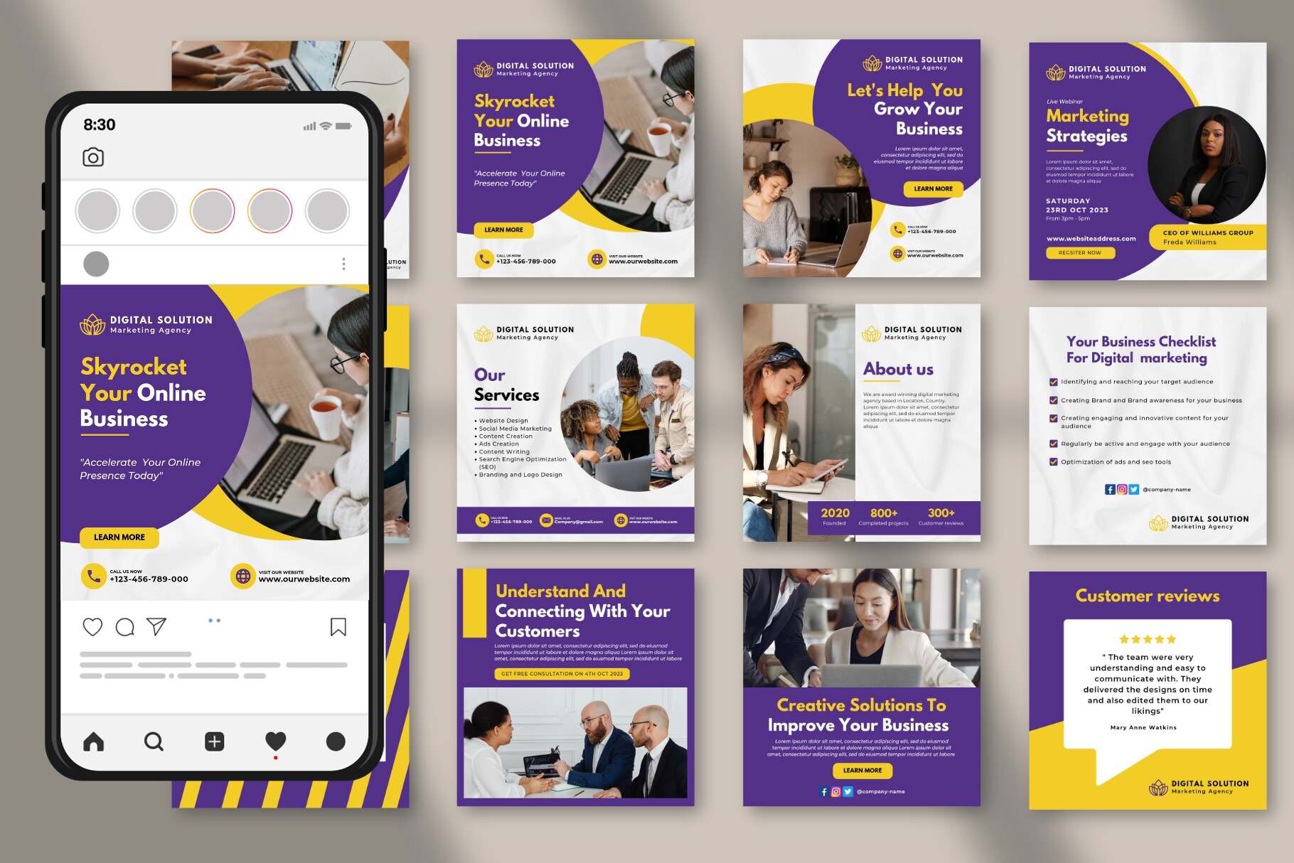 Social Media Graphic Design UK Demo