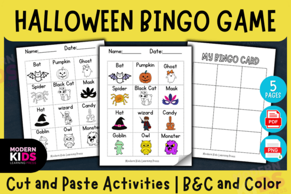 Halloween Bingo Game | Cut and Paste