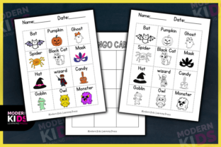 Halloween Bingo Game | Cut and Paste Graphic by Ovi's Publishing ...