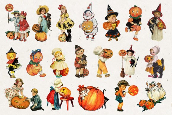 Halloween Kids & Costumes Clip Art